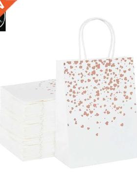 18Pcs Paper Bags White Gift Packaging Bag for Guests Wedding