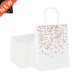 18Pcs Paper Bags White Gift Packaging Bag for Guests Wedding