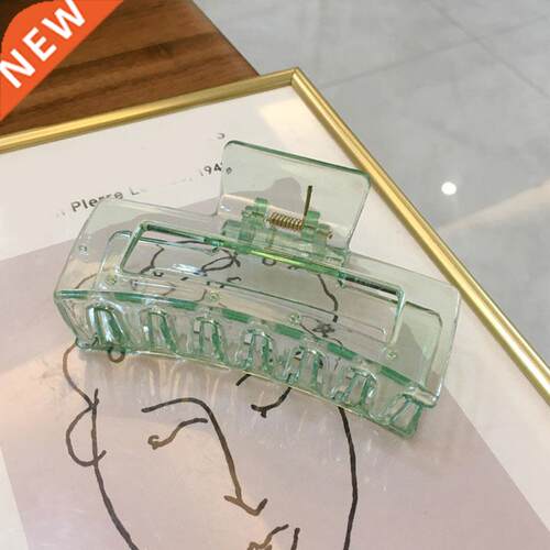 Elegant Transparent Big Hair Claw Geometric Hollow Hairpins