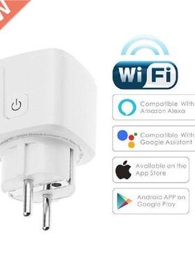 16A EU Smart WiFi Plug Adaptor Power Monitor Socket Outlet