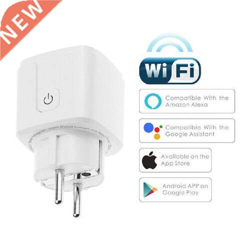 16A EU Smart WiFi Plug Adaptor Power Monitor Socket Outlet