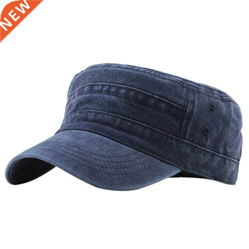 1Pc Solid Color Men's Baseball Cap Military Adjustable Cap C