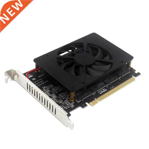 PCIEX16 NVME M.2 MKEY SSD RAID Array Expansion Adapter Card