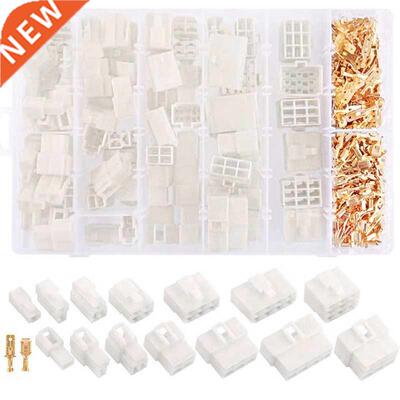 400 PCS 6.3MM Automotive Wire Connector 1/2/3/4/6/8/9 Pin El