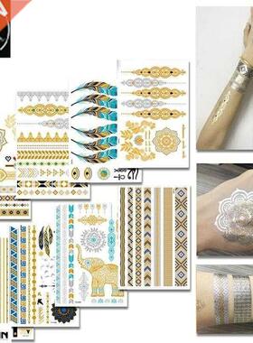 gold tattoo sticker waterproof fake tattoo temporary tattoo