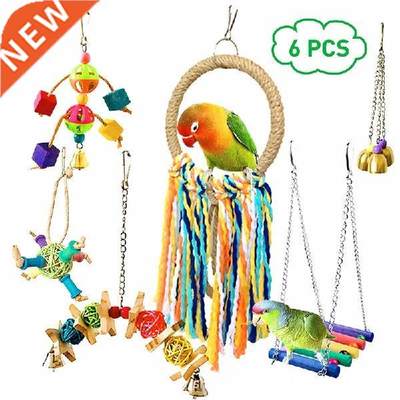 6pcs Colorful Parrot Chew Strands Bite Teeth Griding Ball