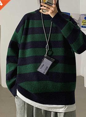 Autumn Wnter Kntted Strped Sweater Women Casual Overszed