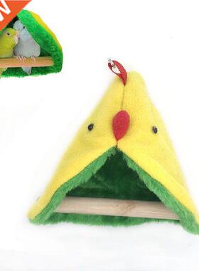 Warm Soft Plu Bird Parrot Hammock Hanging Bed Triangle