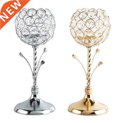 Creative Table Candlestick Tealight Holder Crystal Candle