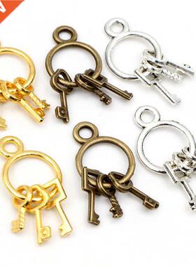 24X13mm 10pcs Antque Slver Plated Bronze Gold Plated Key C