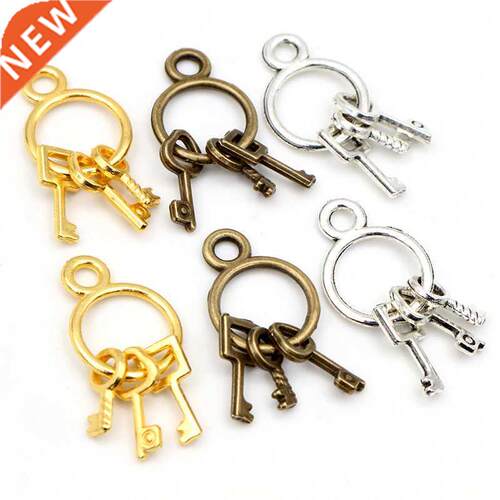 24X13mm 10pcs Antque Slver Plated Bronze Gold Plated Key C