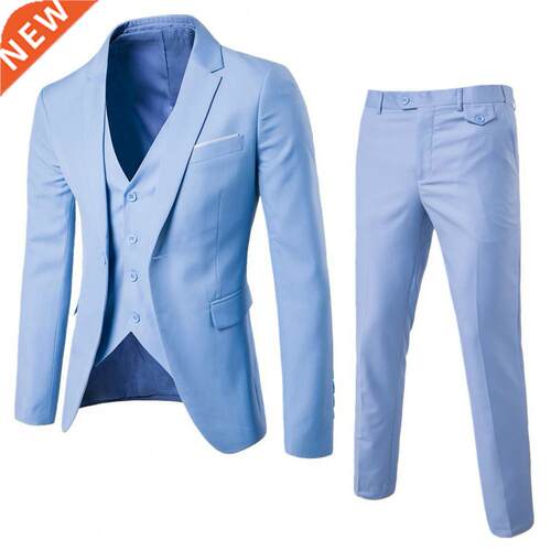 Formal Suit Pockets Korean Style Buttons Cuff Blazer Pant