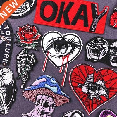 DIY Hook Loop Patch Iron On Patches For Clothing Thermoadhes