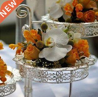 1set/lot 3 layers Silver plated metal compote of fruit and
