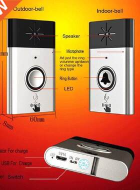 1 to 3 H6 Wireless Voice Intercom Doorbell 300m Diance