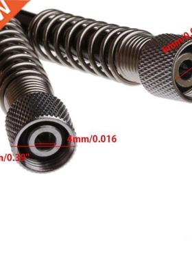 3M 4 x 6mm Flexible PU Recoil Hose Spring Tube Black For Com