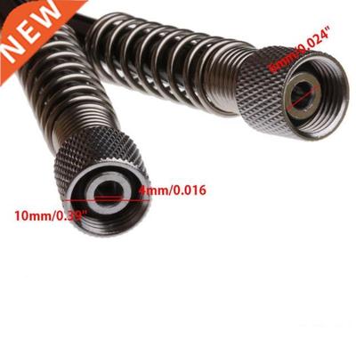 3M 4 x 6mm Flexible PU Recoil Hose Spring Tube Black For Com