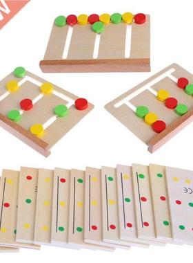 Wooden Montessori Sensorial Material Color Sorting Game Educ