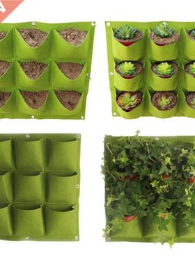 9/18/36/64 Pockets Green Grow Bags Planter Vertical Garden V