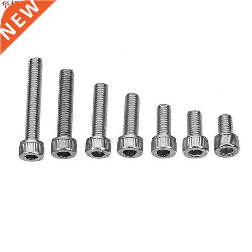 50Pcs M5 Stainless Steel Hex Socket Cap Head Screws Bolts 8-