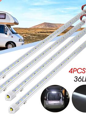 4pcs 50CM 12V 24V 36 LED Car Interior Light Bar Bright White