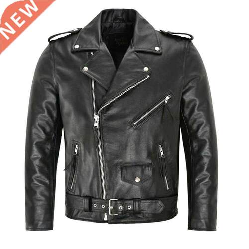 Boutique Punk Men PU Leather Jacket Motorcycle Fashion Slim