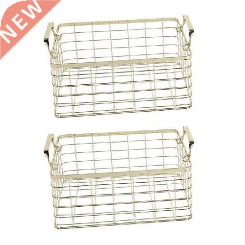 2X Metal Storage Basket Chic Nordic Handmade Iron Net Table