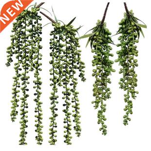 4 Pcs Artificial Hanging Succulents Faux Burro's Tail Pi