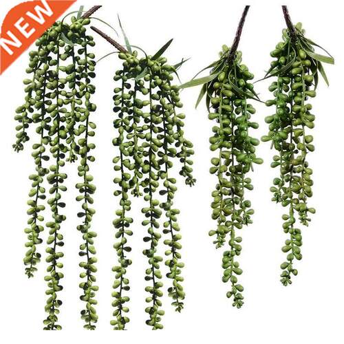 4 Pcs Artificial Hanging Succulents Faux Burro's Tail Pi