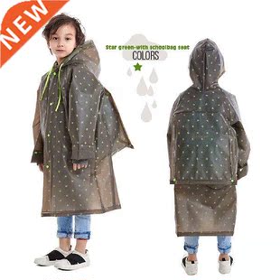Children's Raincoat with Schoolbag Bit Star Prints EVA