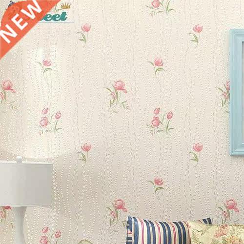 10M Non-woven Wallpaper 3D European Style Floral Flower