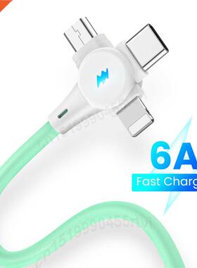 1/2m  In 1 USB Data Cable Micro USB/Type C/8 Pin Kable for