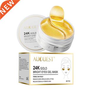 AuQuest 80PC p atki pod oczy z ota maska opuchlizna i ciemn