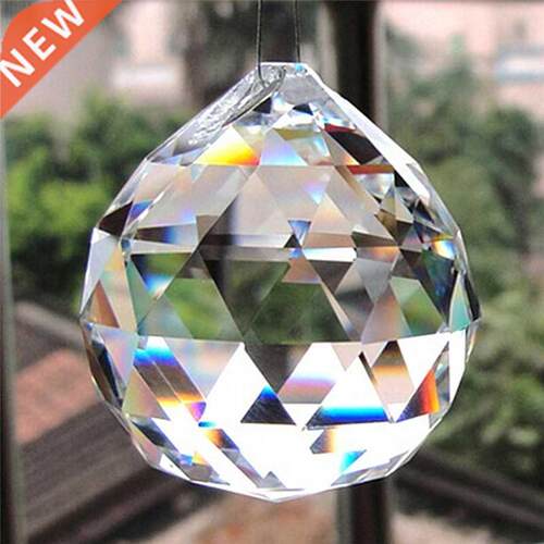 Hot sale Clear 20mm Crystal Hanging Balls Cut Faceted Glass
