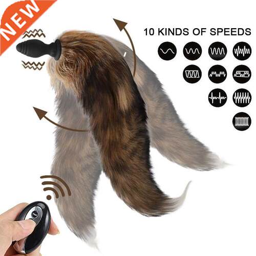 Silicone hairy butt plug female Flirting fox tail butt plug