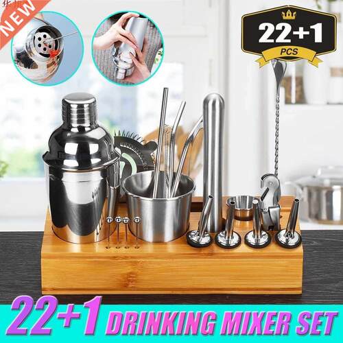Stainless Steel Bartender Tools Cocktail Shaker Bar Set cock