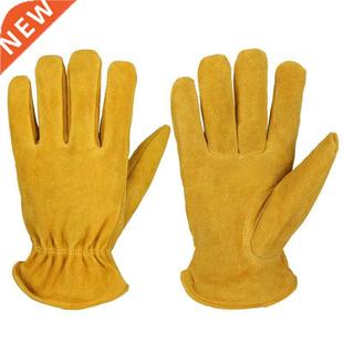 Winter Gloves Men Women Warm Thermal Fleece Cowhide Leather