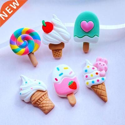 10Pcs New Kawaii Cute Cake/Popsicle/Lollipop Flat Back Acryl