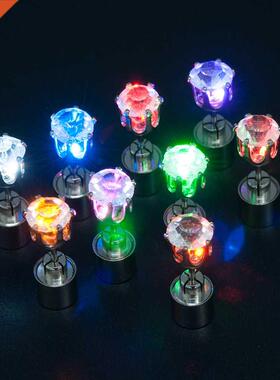 1/2Pcs Light Up LED Bling Ear Stud Earrings Korean of Flash