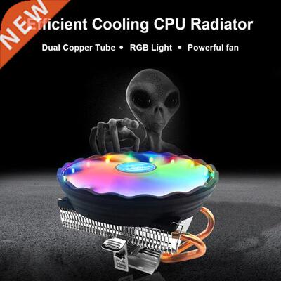 2 Heat Pipes CPU Cooler RGB 120mm Fan Low Profile Computer A