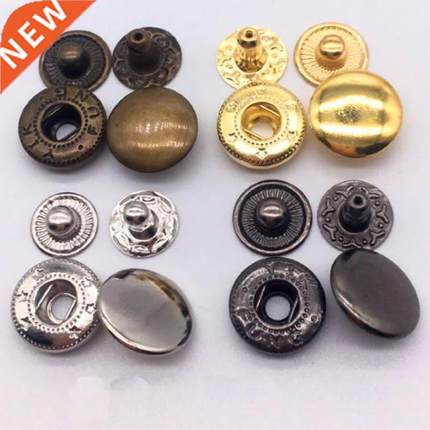 50 Set 10mm 12.5mm 15mm Metal Press Studs Sewing Button Snap