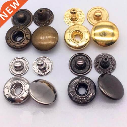 50 Set 10mm 12.5mm 15mm Metal Press Studs Sewing Button Snap