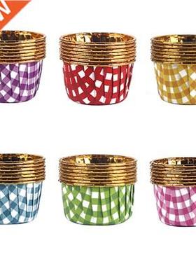 50 PCS Foil Cupcake Liner Muffin Cupcake Paper Multicolor