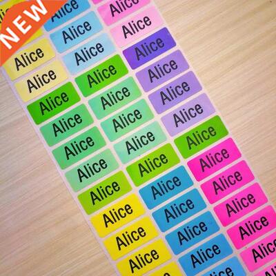 Colourful Waterproof Stickers 3 Size Rainbow Stationery Name