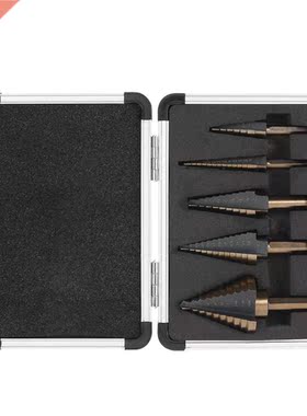 High Quality 5pcs High Speed Steel 4241 Step Drill Bit Set