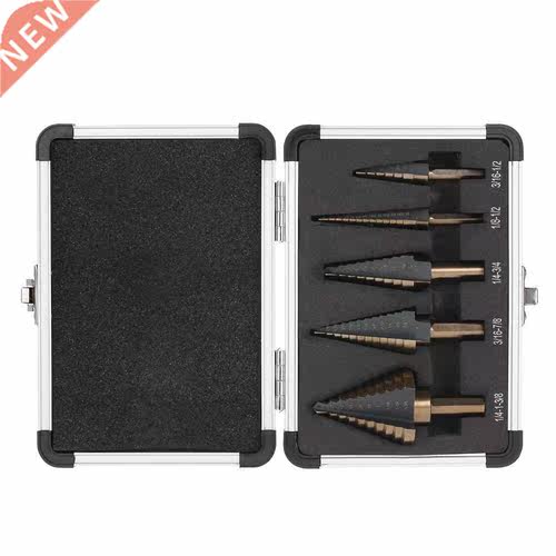 High Quality 5pcs High Speed Steel 4241 Step Drill Bit Set
