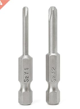 2 Pcs 50mm Magnetic 1/4'' Hex Shank Tri-wing Y Tip Head Scre