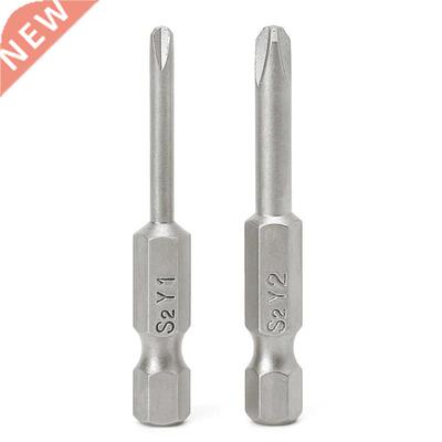 2 Pcs 50mm Magnetic 1/4'' Hex Shank Tri-wing Y Tip Head Scre