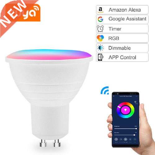 Gu10 E27 GU5. Spotlight Wifi Smart Light Bulb 6w RGB+CW