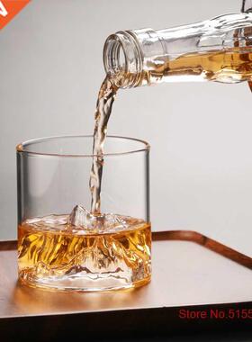 Large 3D Mountains Japanese Whisky Glasses Old Fashioned Whi